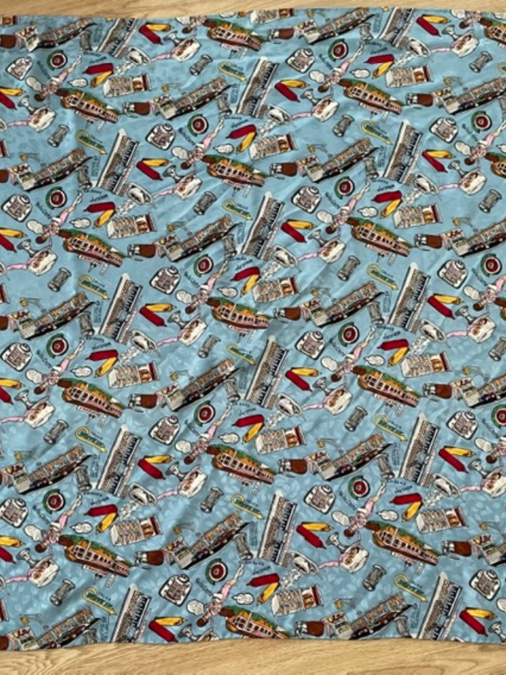 Vintage (1992) Nicole Miller Silk 42" Sqaure Scarf